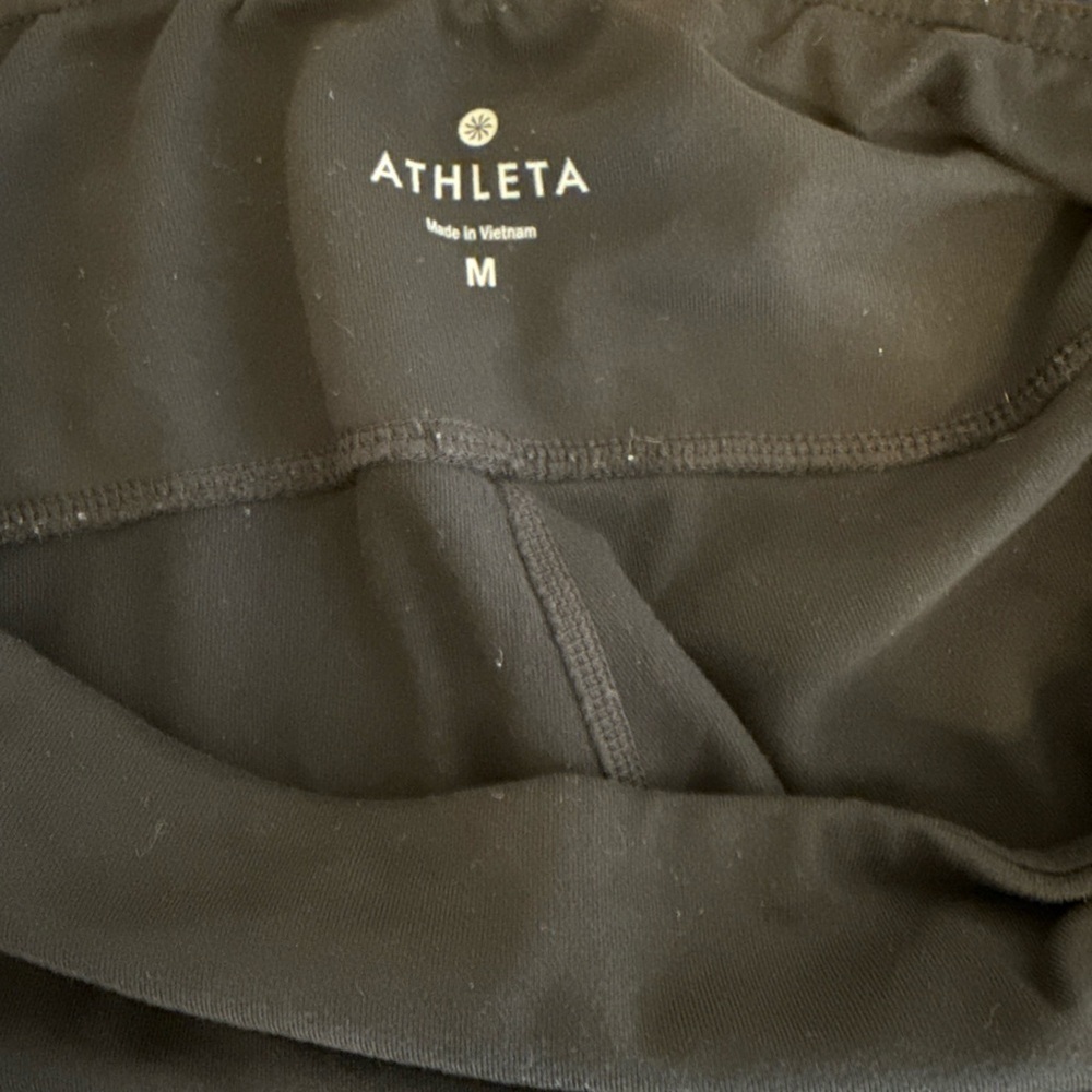 Athleta Gel Chaturanga Capri Black Women Medium Activewear Gym Stretch - Picture 10 of 12